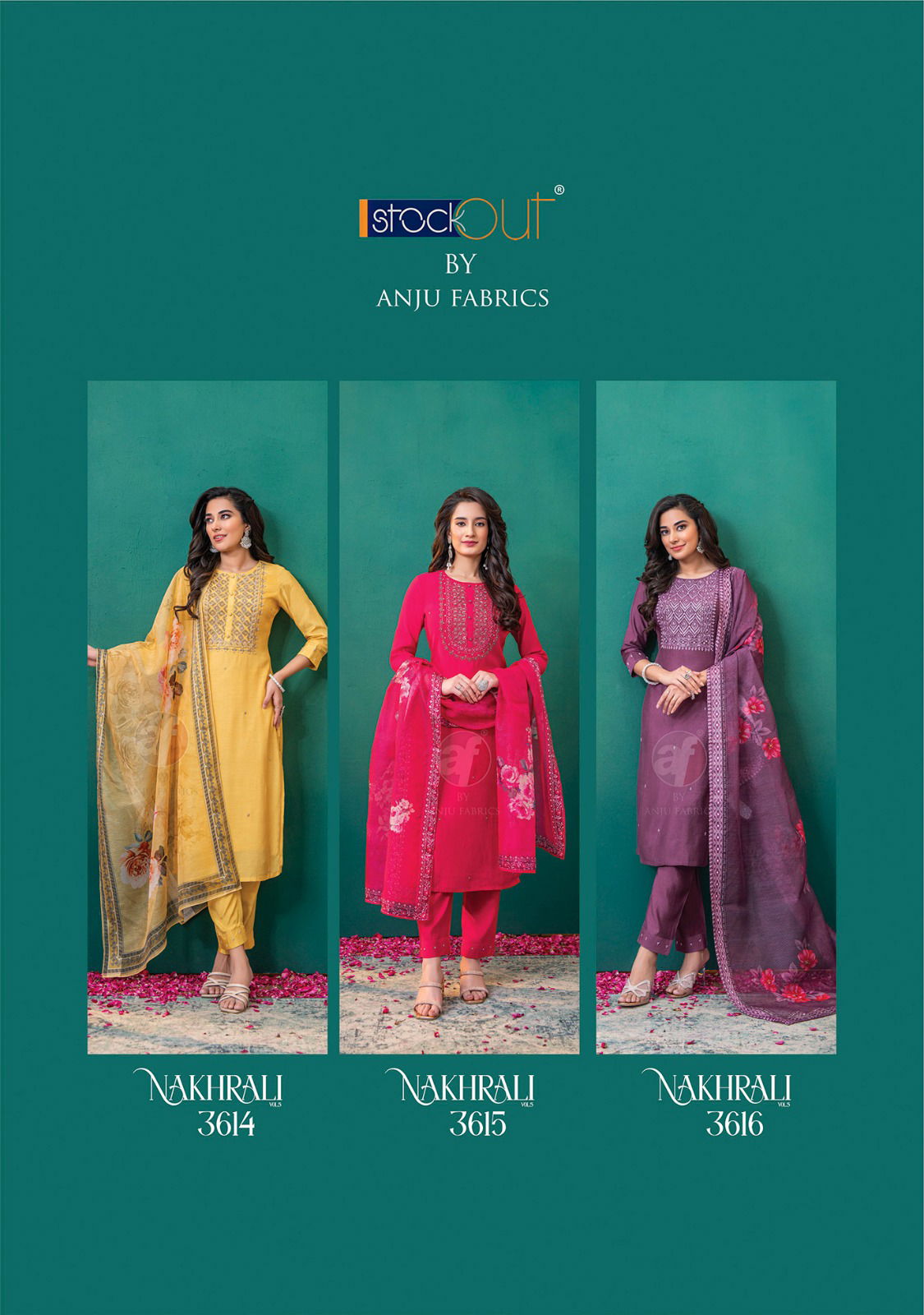 Nakhrali By Af Modal Silk Hand Work Designer Kurti With Bottom Dupatta Wholesale Market In Surat